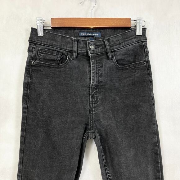 Calvin Klein Womens Jeans Size 4 High Rise Jegging Black Classic Minimal Stretch - Picture 3 of 11